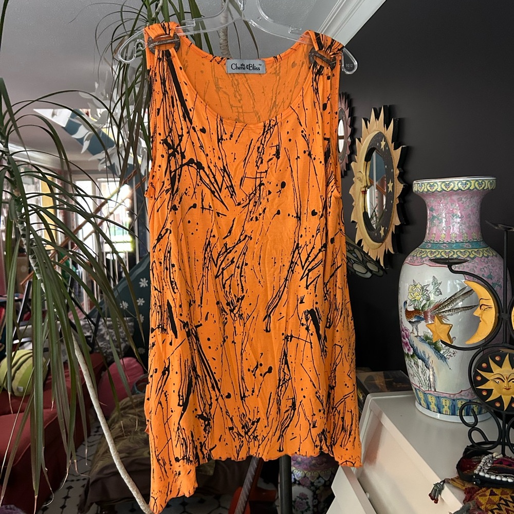 Orange Splatter Tank Top - Picture 4 of 16